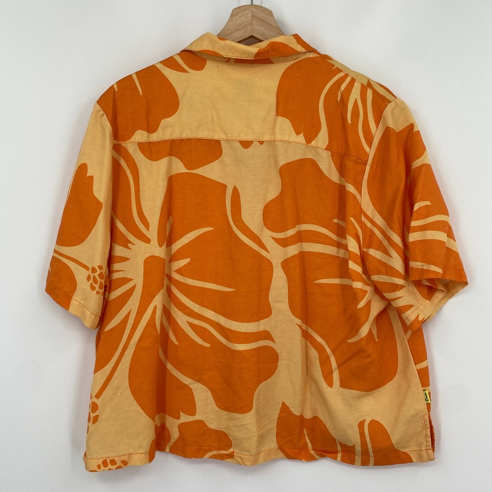 Duvin Hibiscus Crop Buttonup - Sunburnt - Picture 5 of 7